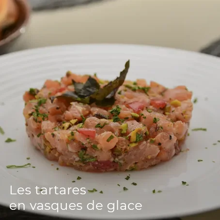 Live cooking - Animations salées : Les tartares en vasques de glace