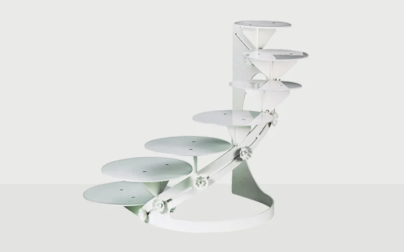 Supports de pièces-montées : Support métallique blanc en colimaçon