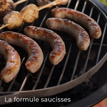 Broches & barbecues : Grillades et barbecues - Formule saucisses