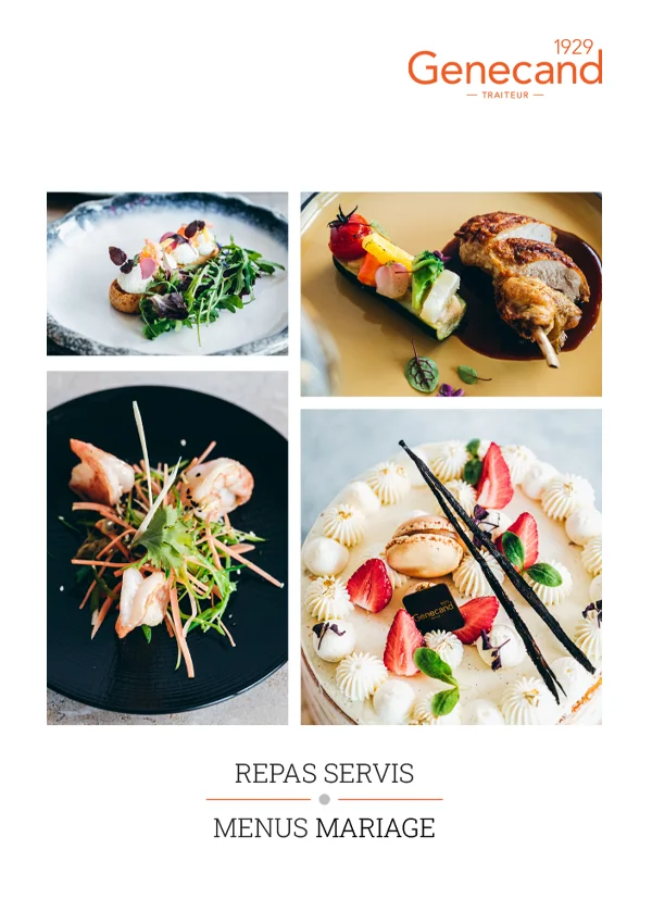 Repas servis - Menus mariage